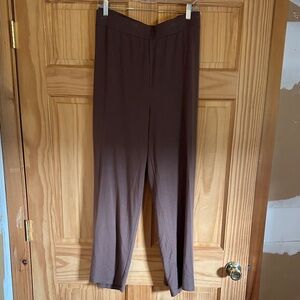 Eileen Fisher Brown Straight Leg Stretchy Pants